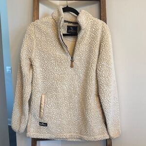 Simply Southern Cream Fleece Quarter-Zip Pullover